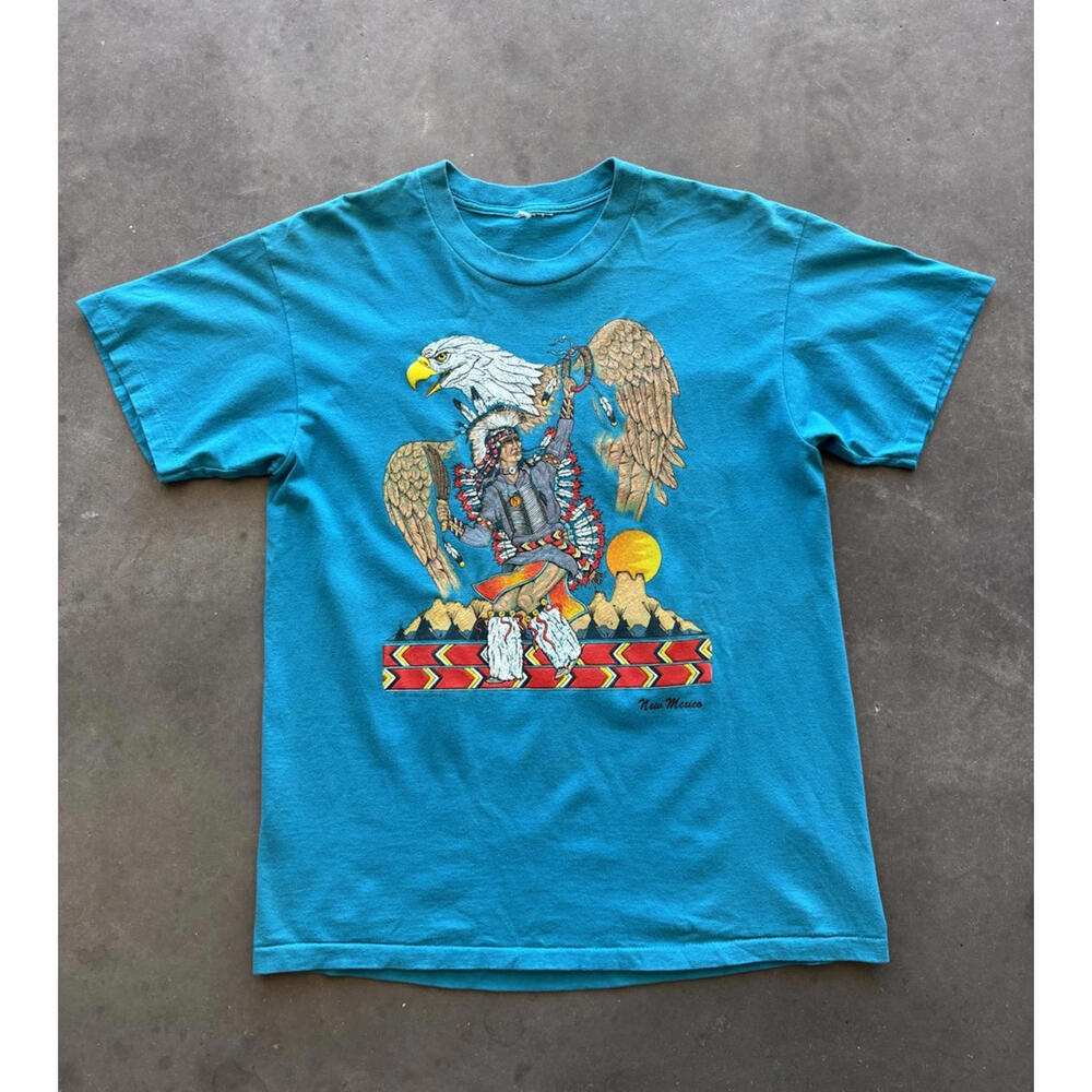 Vintage 1994 New Mexico Native Art Elron Ulmited T-shirt Large Single Stitch 90s